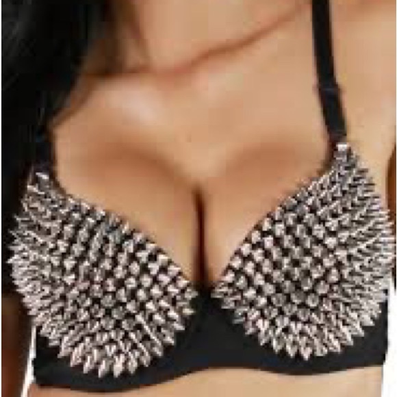 Good Time Metallic Spiked Studded Push-up Bra (Size 34B)🌹 - Picture 4 of 15